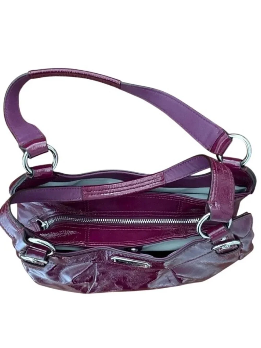 Coach Soho Purple Patent Leather Hobo Shoulder Bag - Picture 8 of 8